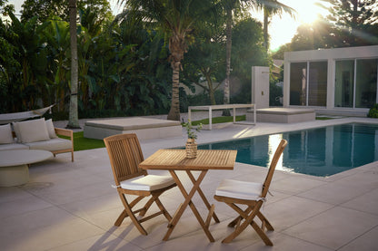 Mayreau 33" Folding Square Bistro Table