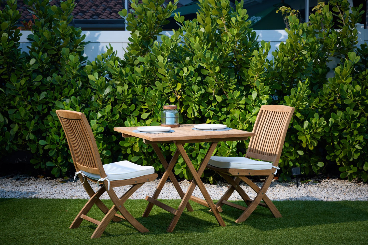 Mayreau Teak Folding Chairs (Set of 2)